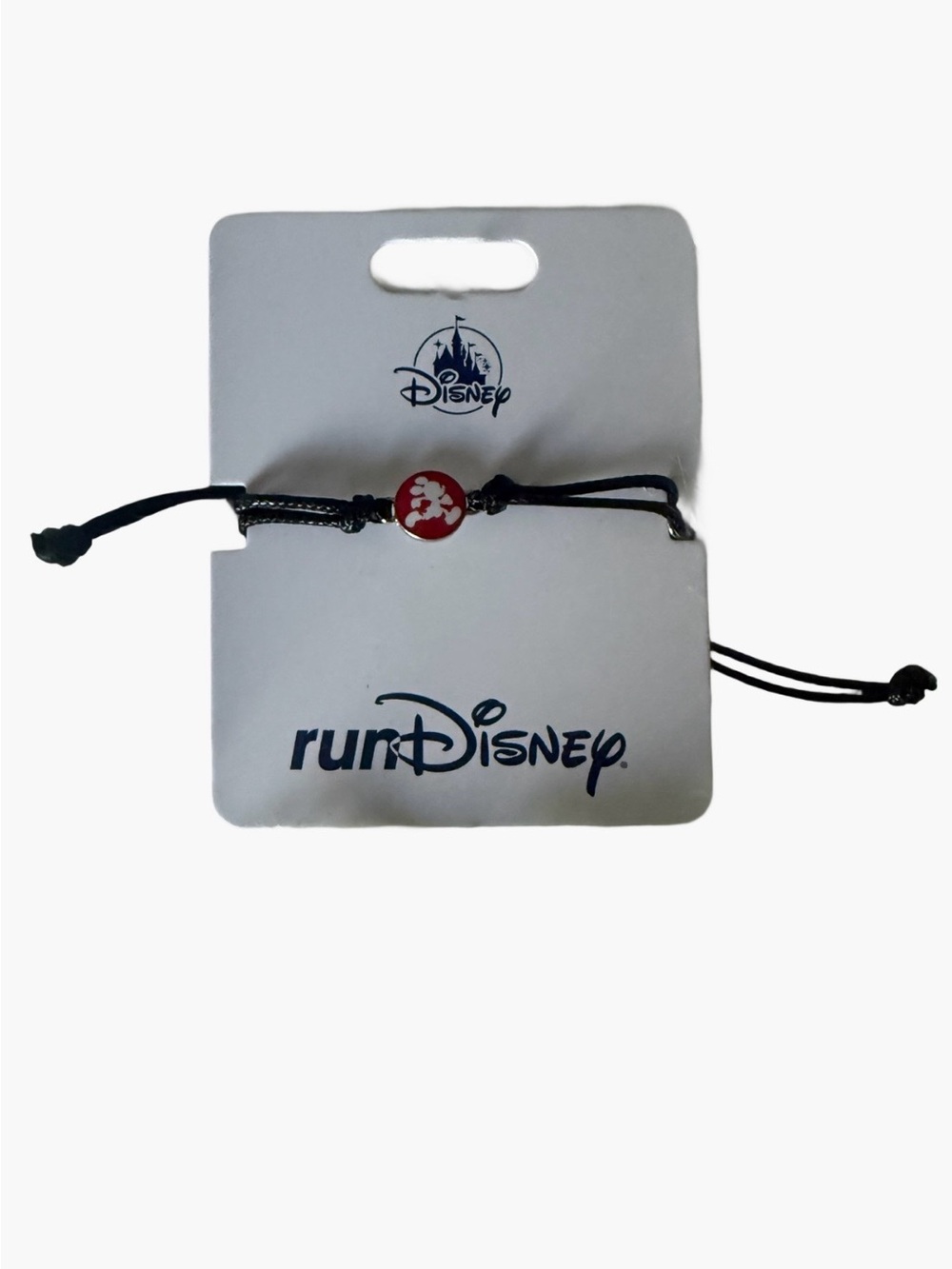 RunDisney Adjustable Bracelet Green Running Mickey Charm